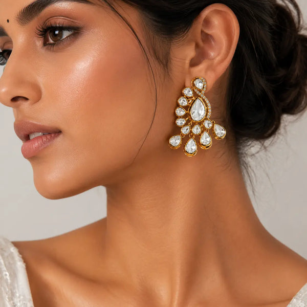 Aurelia Cascade Kundan Drops