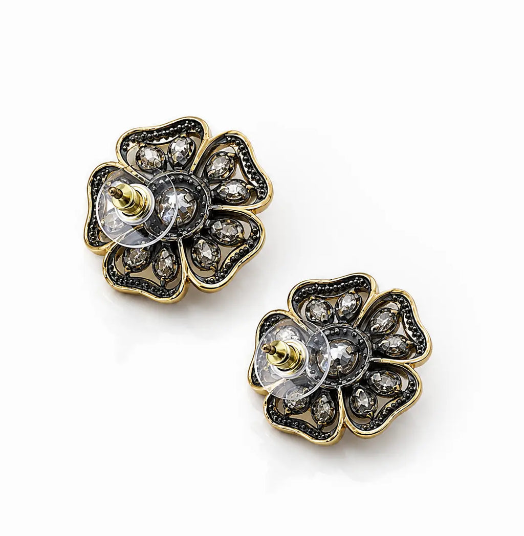 Aurelia Fleur Diamond Stud Earrings