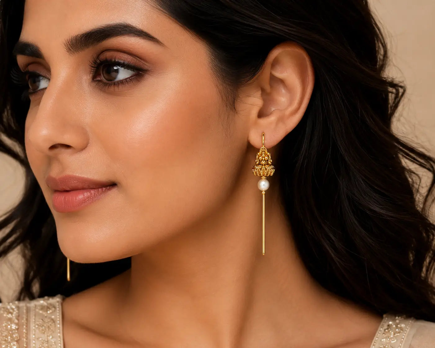 Aurora Devi Pearl Earrings