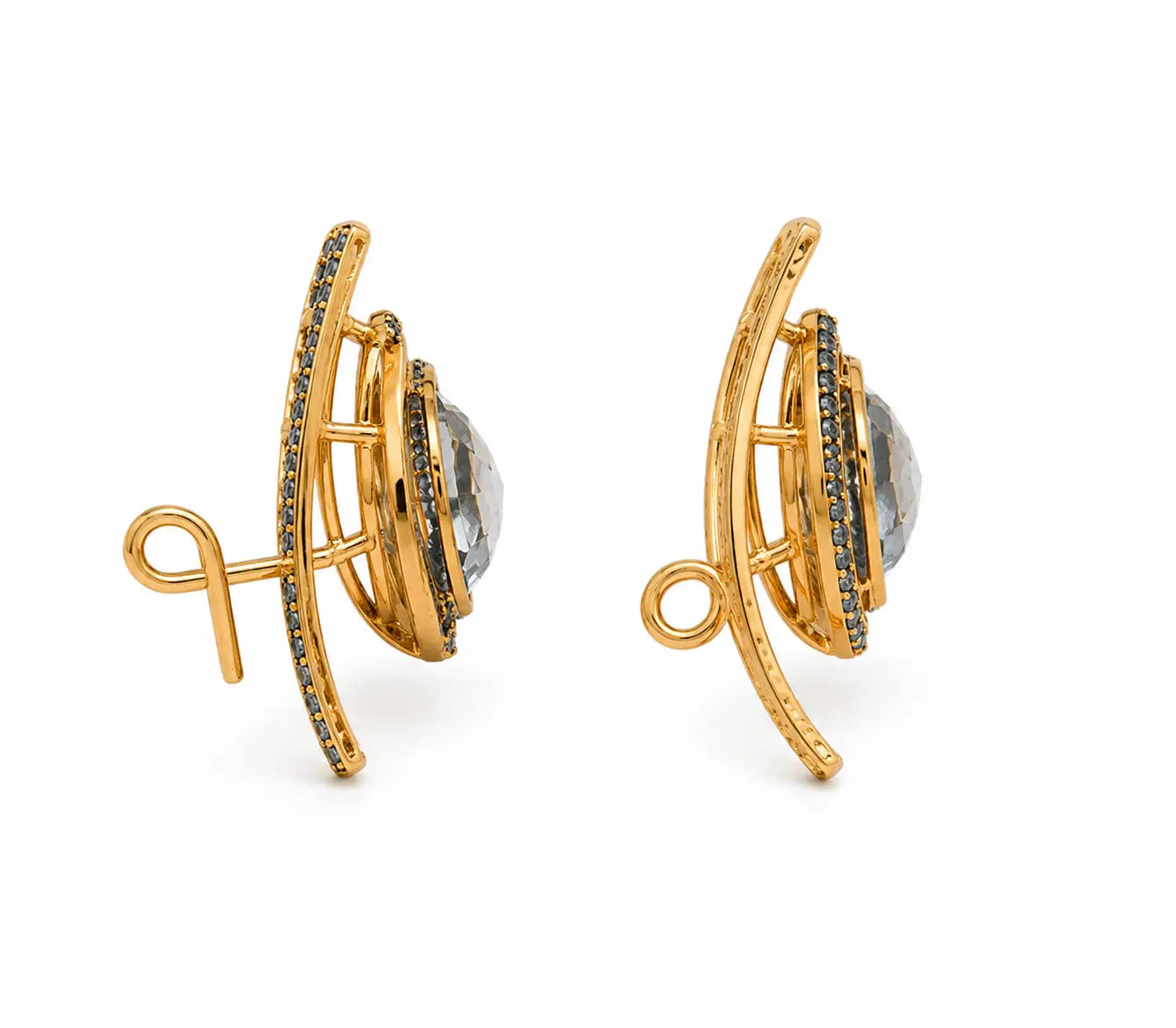 Aurora Halo Arc Earrings