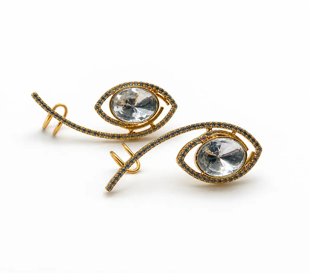 Aurora Halo Arc Earrings