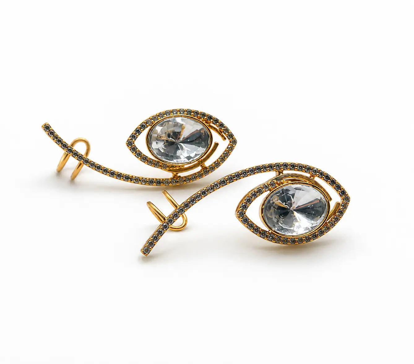 Aurora Halo Arc Earrings
