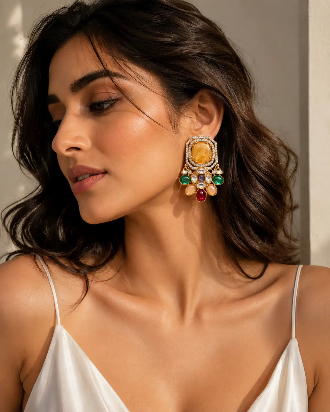 Aurora Heritage Gemstone Statement Earrings