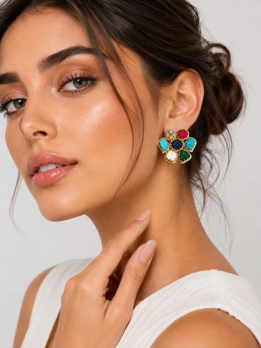 Aurora Multi colour Statement Earrings