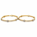 Golden Radiance Diamond Accent Bangles