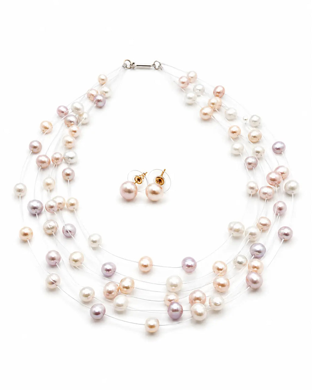 Lumiere Pastel Pearl Necklace (3 pearl necklace)