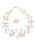 Lumiere Pastel Pearl Necklace (3 pearl necklace)