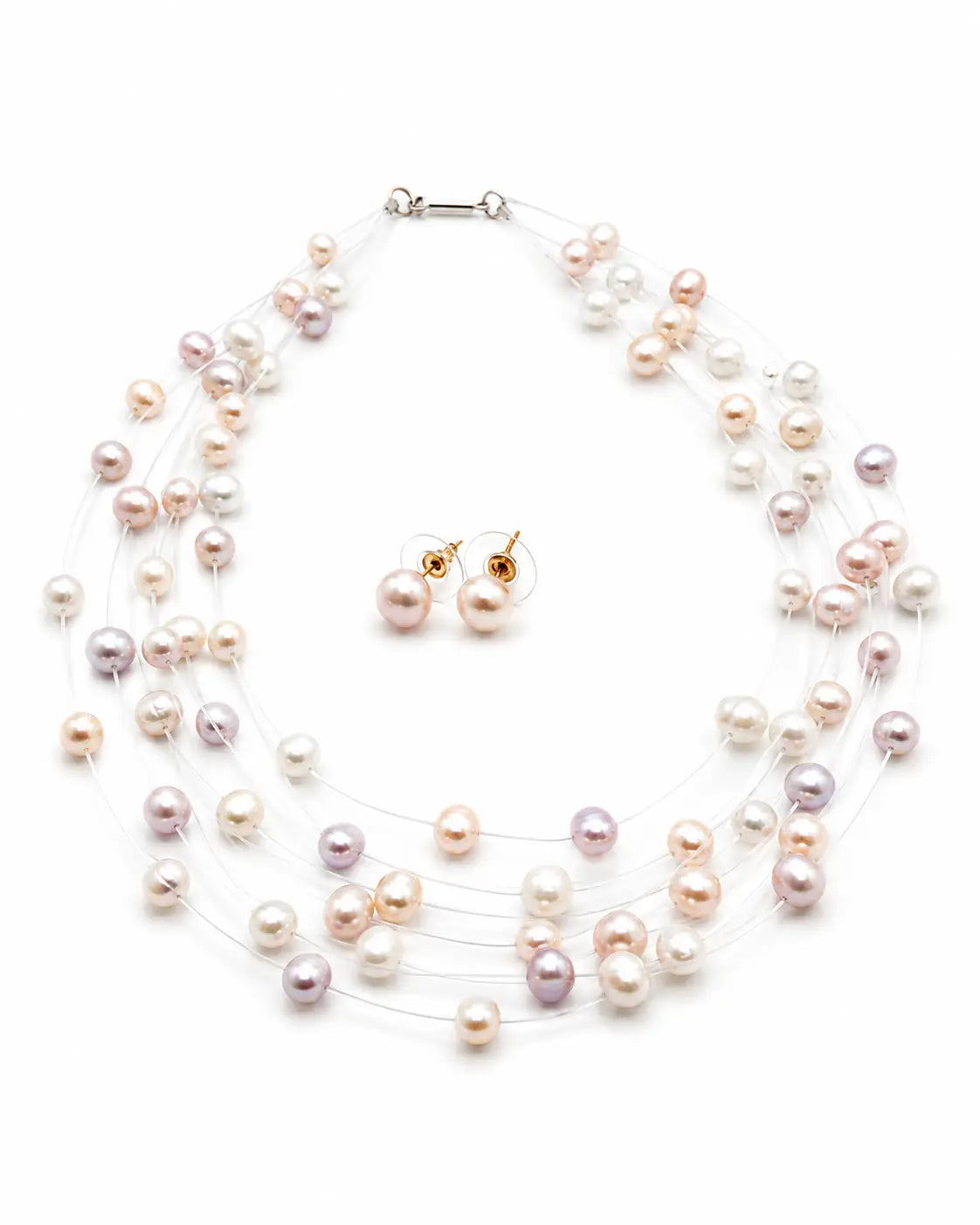 Lumiere Pastel Pearl Necklace (3 pearl necklace)