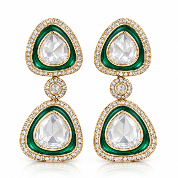 Maison Verde Emerald Stud Earrings