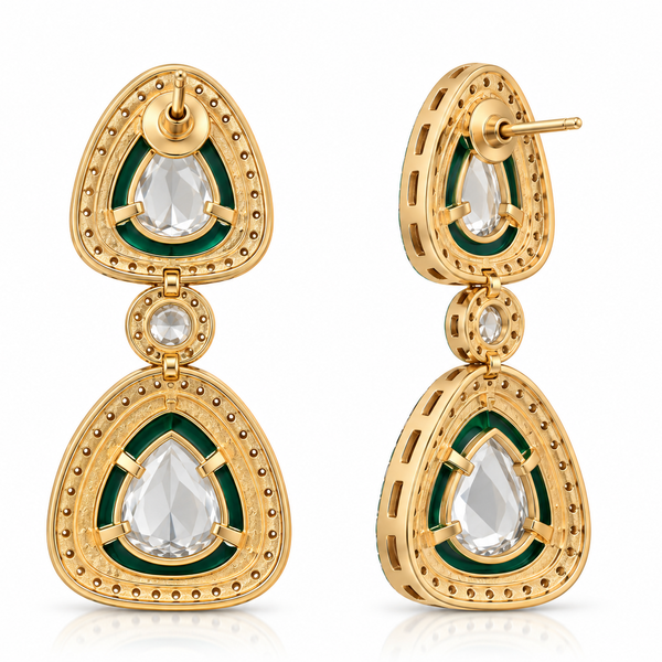 Maison Verde Emerald Stud Earrings