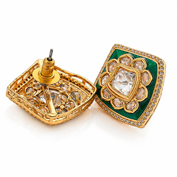Maison Verde Emerald Stud Earrings