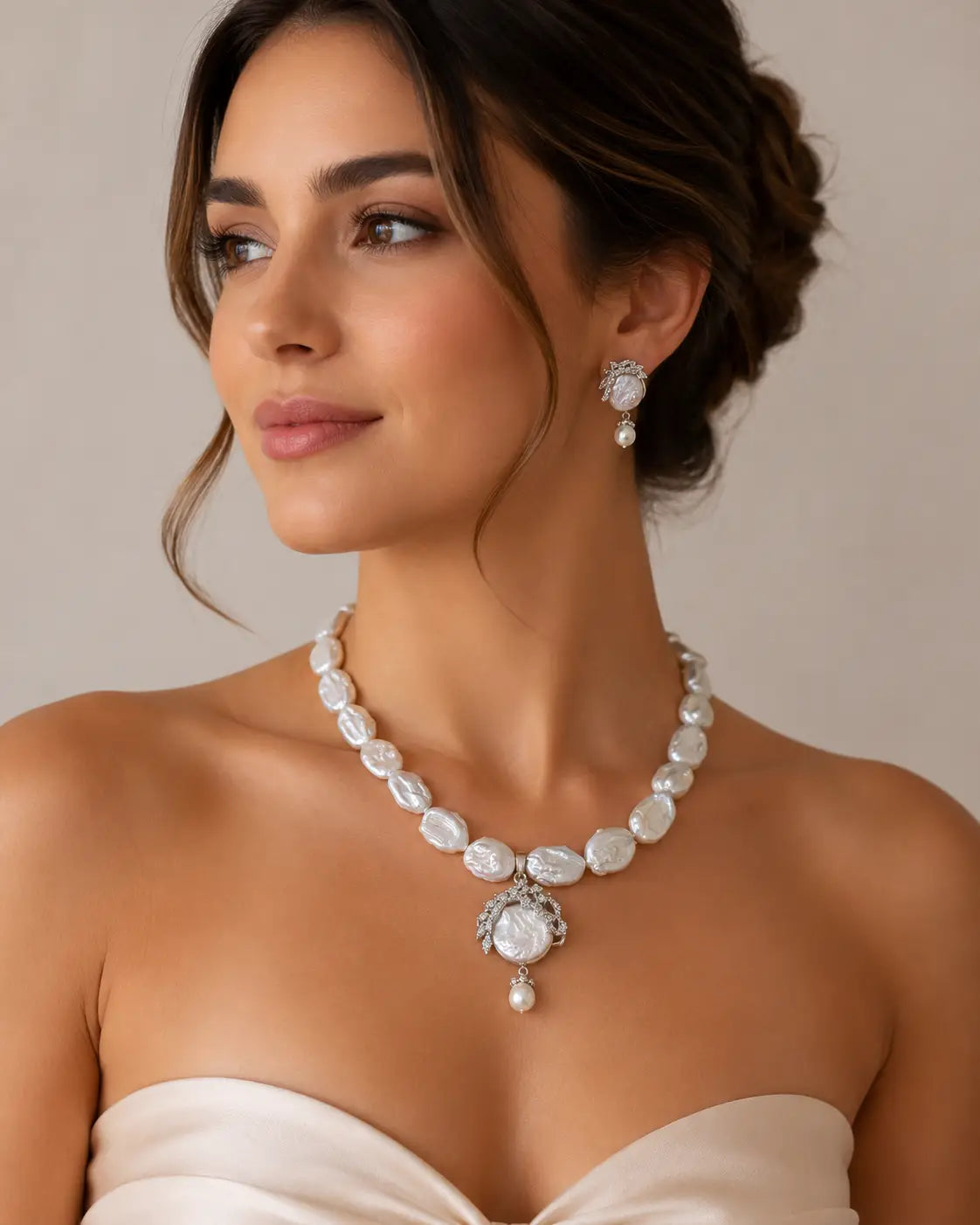 Opaline Baroque Pearl Statement Set