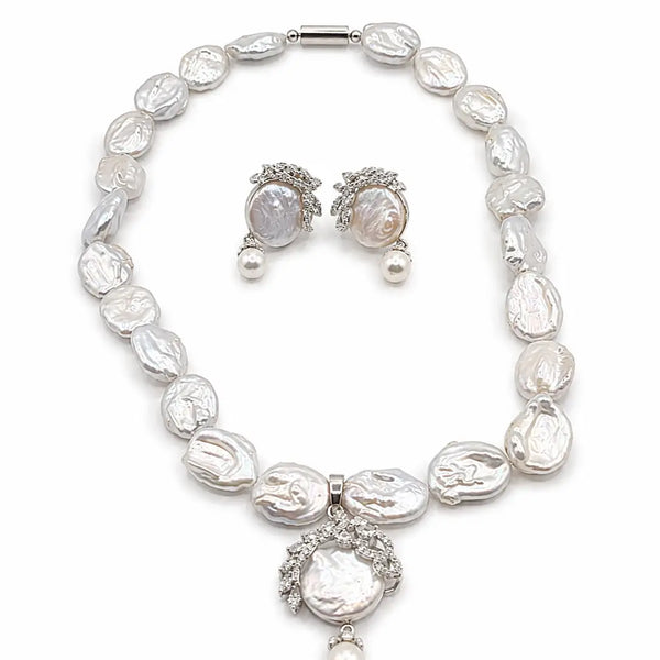 Opaline Baroque Pearl Statement Set