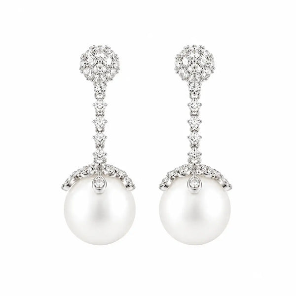 Perle Diamond Drop Earrings