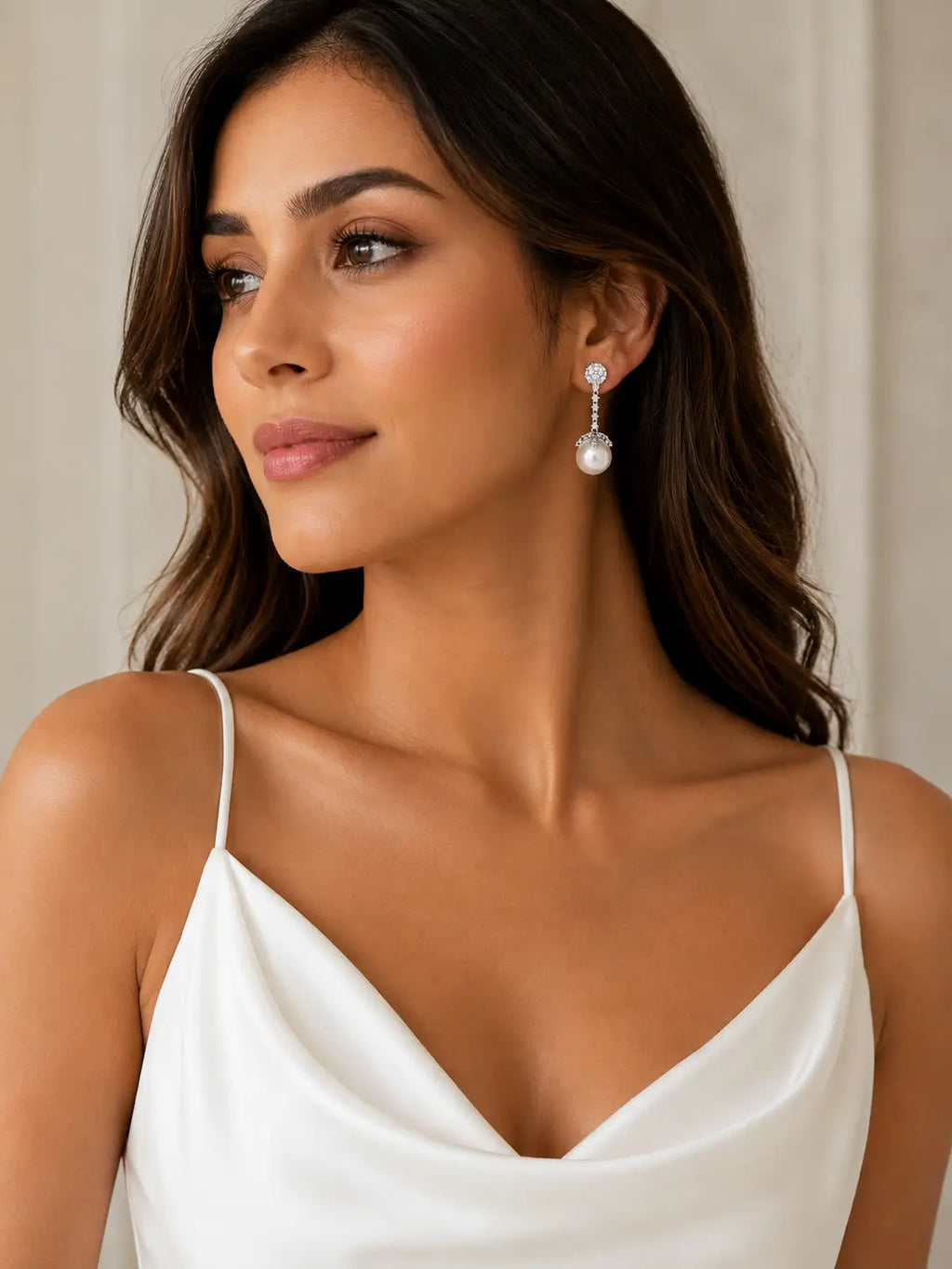 Perle Diamond Drop Earrings
