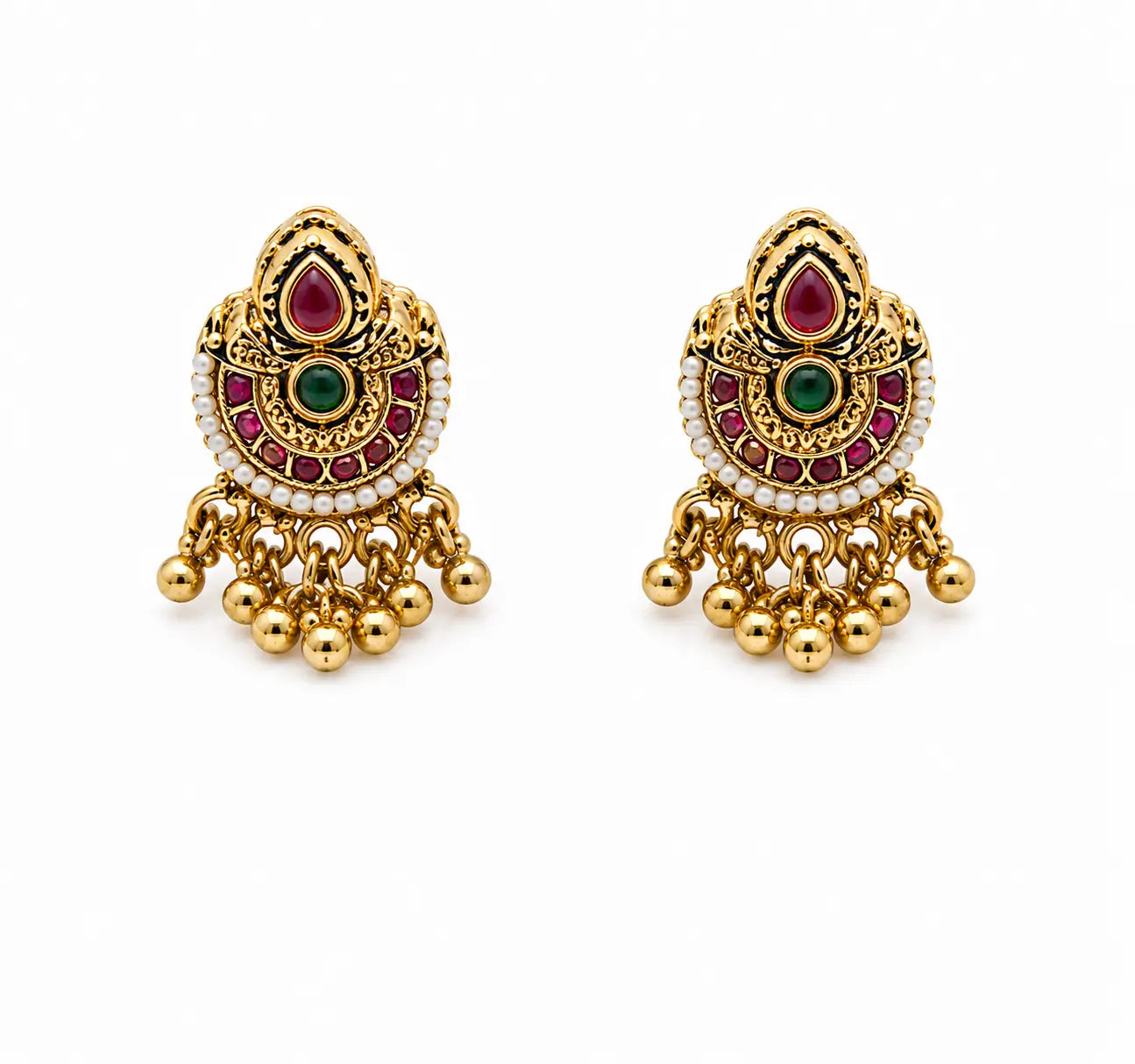 Rivaan Ruby Medallion Set
