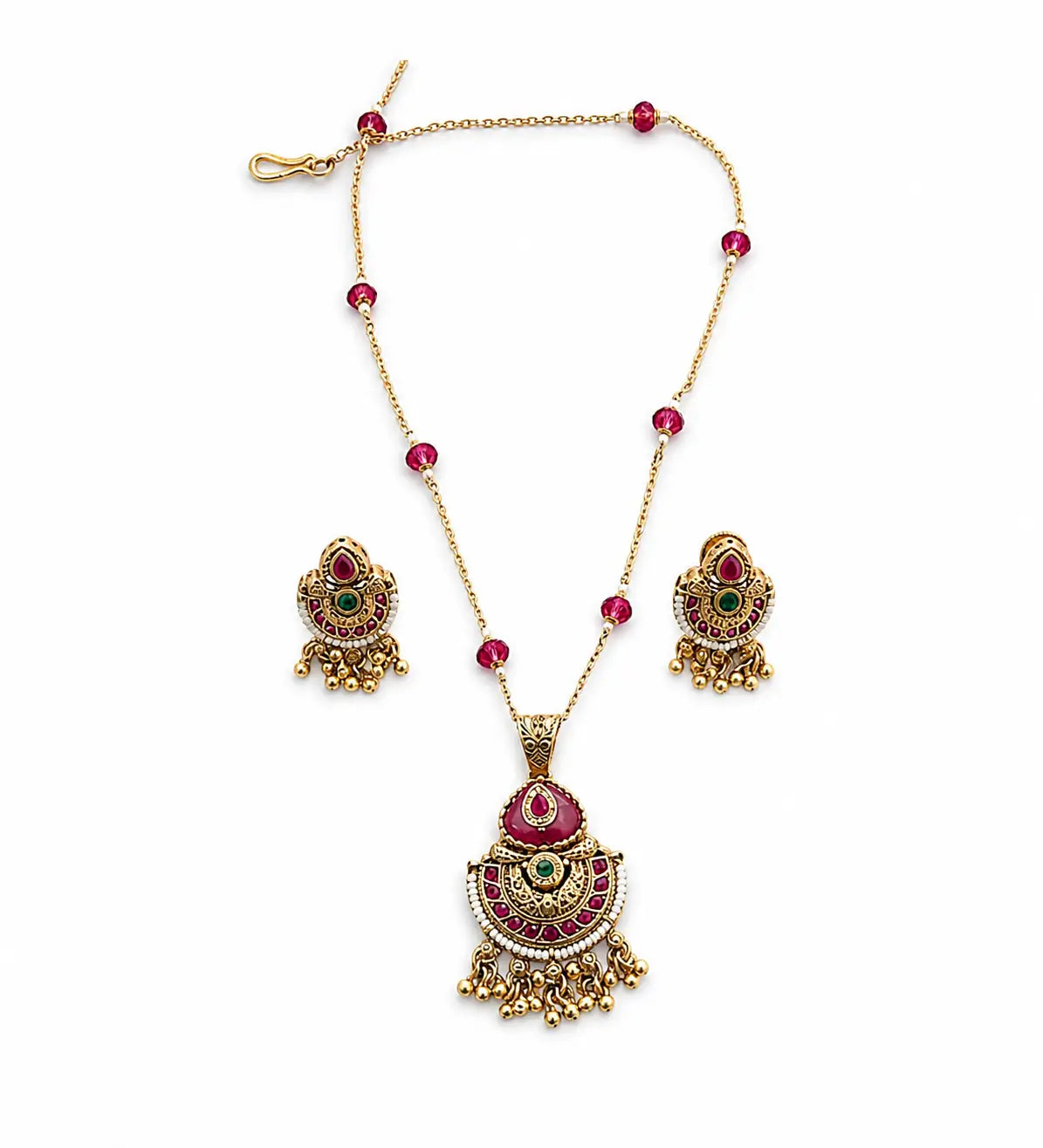 Rivaan Ruby Medallion Set