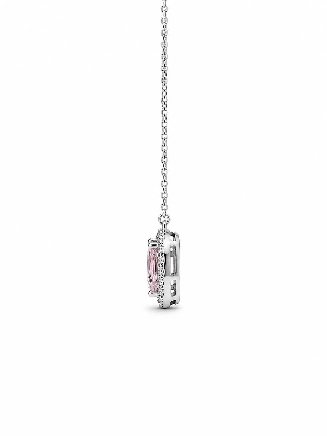 Rose Lumiere Halo Pendant Necklace