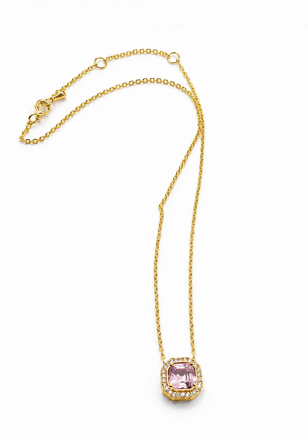 Rose Lumiere Halo Pendant Necklace