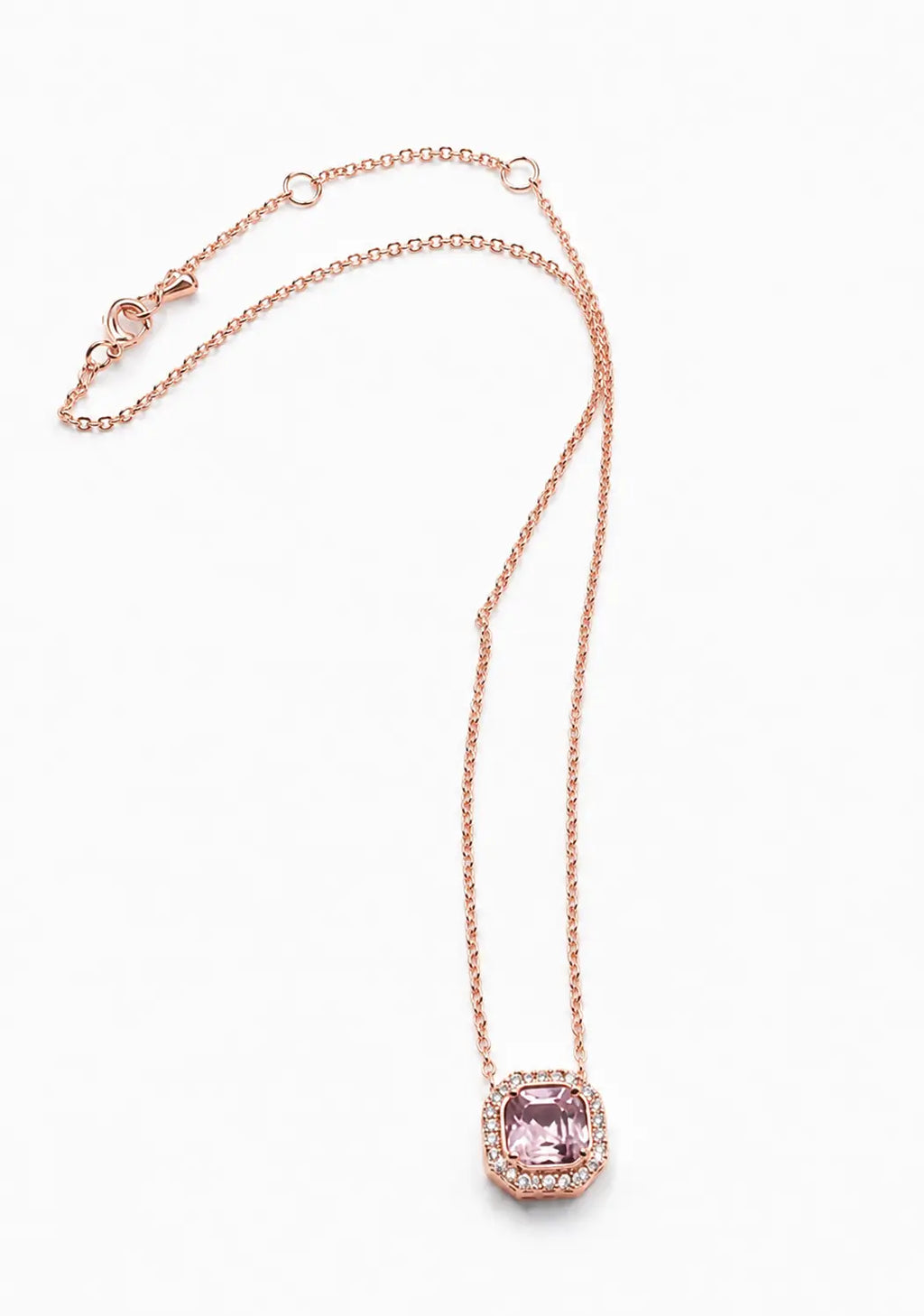 Rose Lumiere Halo Pendant Necklace