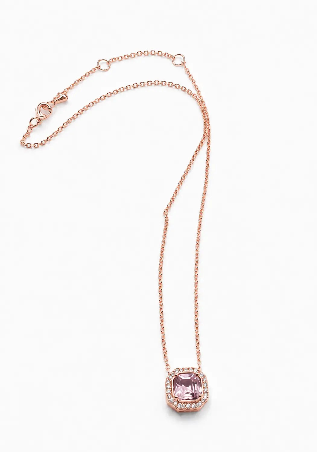 Rose Lumiere Halo Pendant Necklace