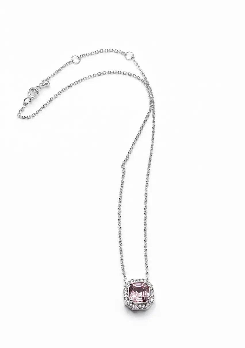 Rose Lumiere Halo Pendant Necklace