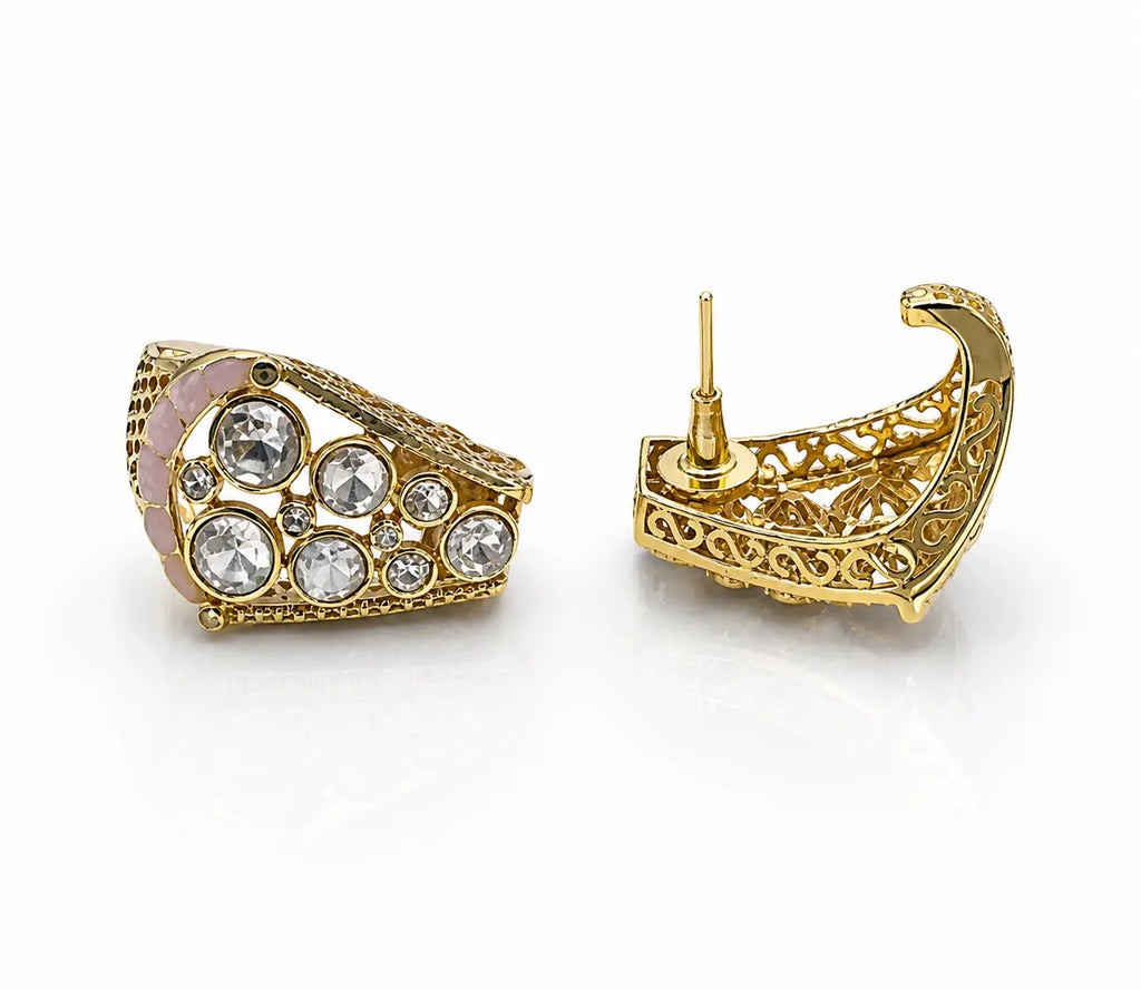 Rose Royale Mosaic Stud Earrings