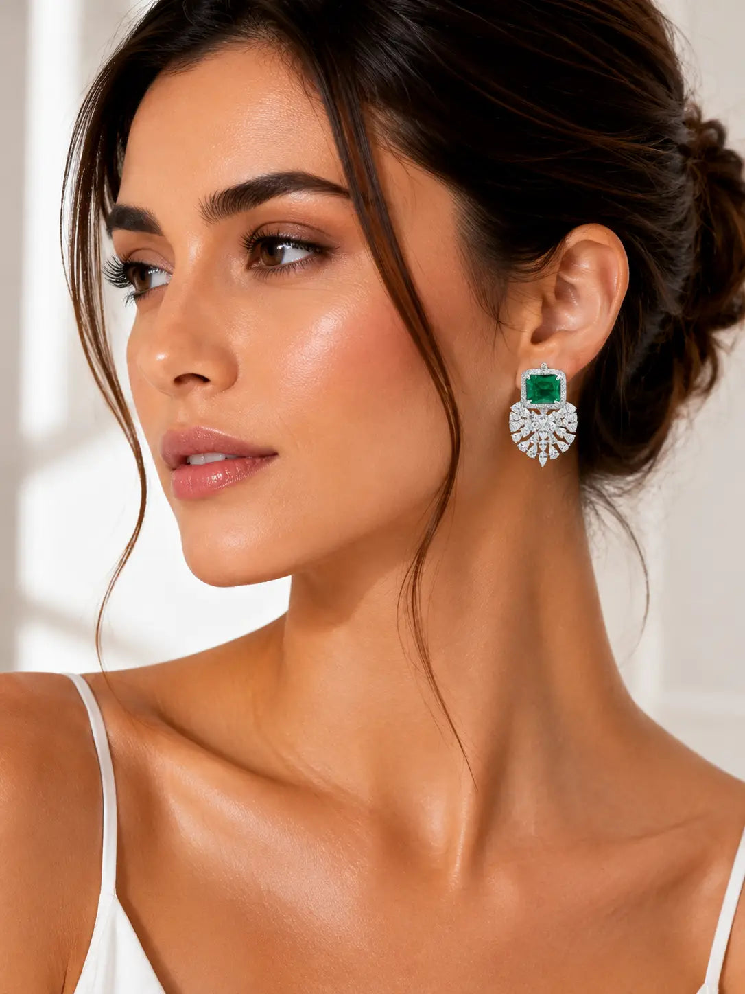 Royal Emerald Chandelier Earrings