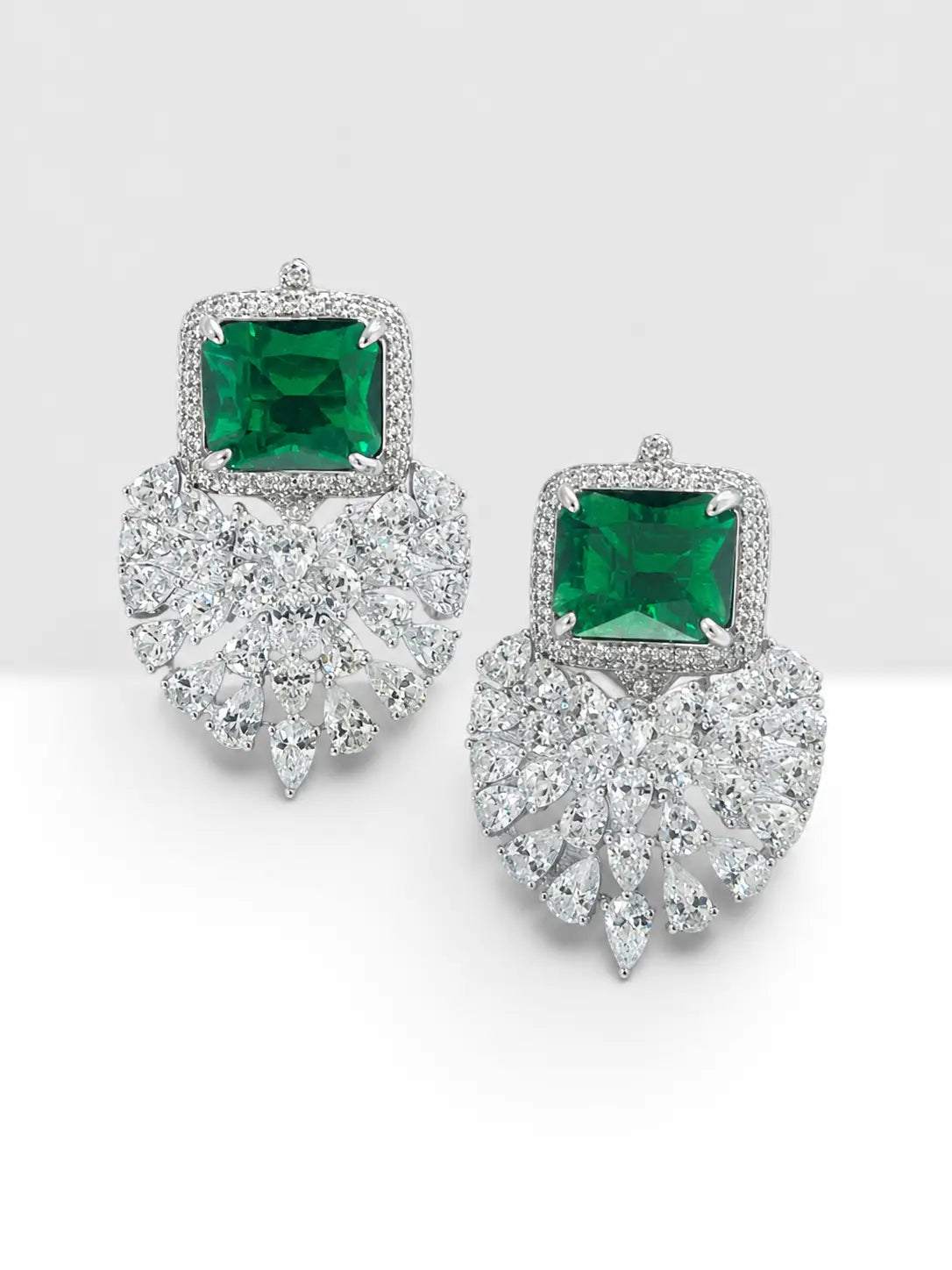 Royal Emerald Chandelier Earrings