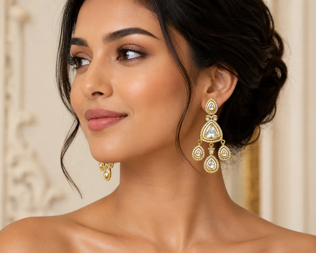 Teardrop Chandelier Statement Earrings