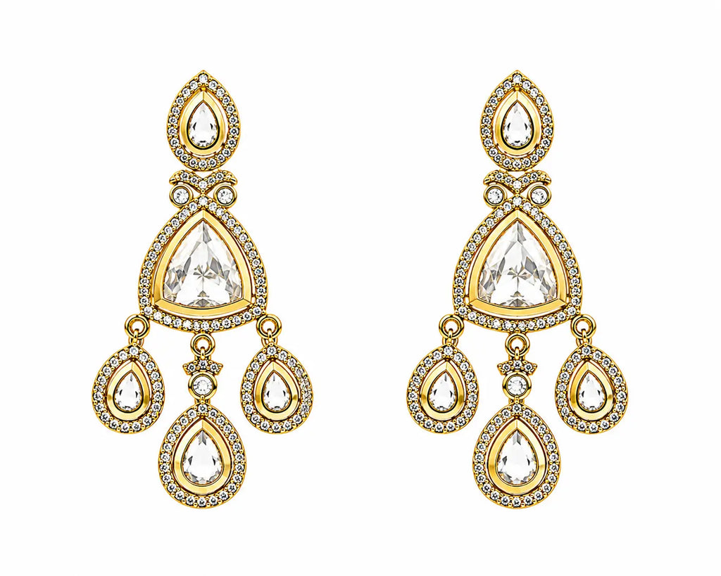 Teardrop Chandelier Statement Earrings