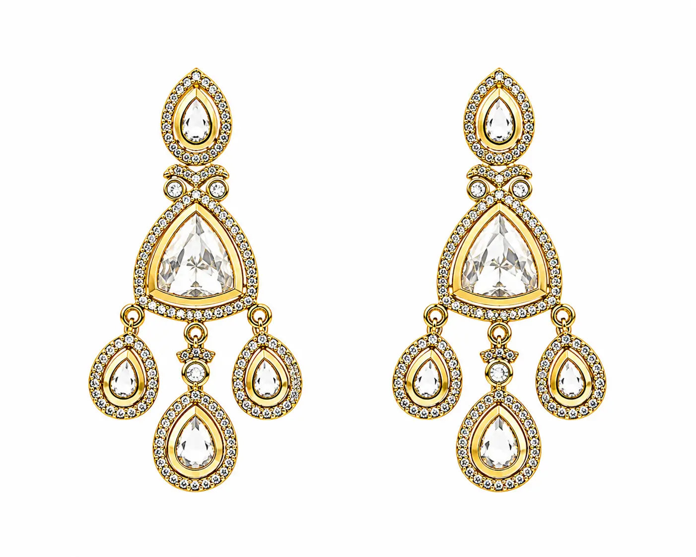 Teardrop Chandelier Statement Earrings
