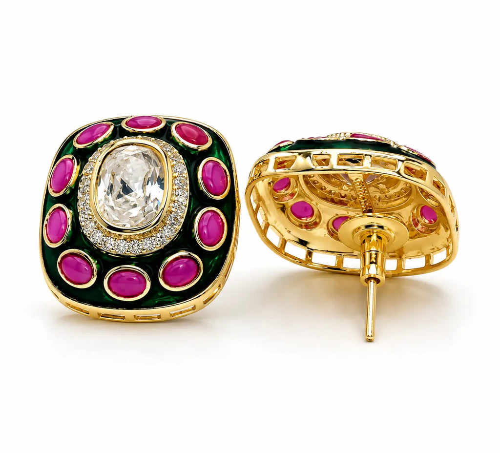 Zarina Emerald Doom Studs